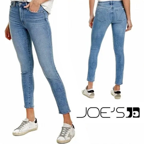 JOE'S Hi Rise Skinny Jeans Light Wash Denim Dungarees - Picture 1 of 12